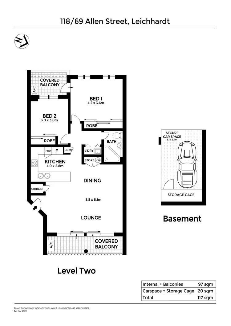 Floorplan of Homely unit listing, 118/69 Allen Street, Leichhardt NSW 2040