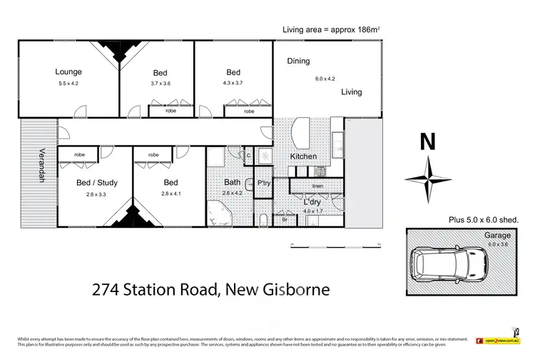 Floorplan of Homely house listing, 274 Station Road, New Gisborne VIC 3438