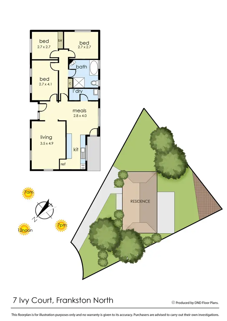 Floorplan of Homely house listing, 7 Ivy Court, Frankston North VIC 3200