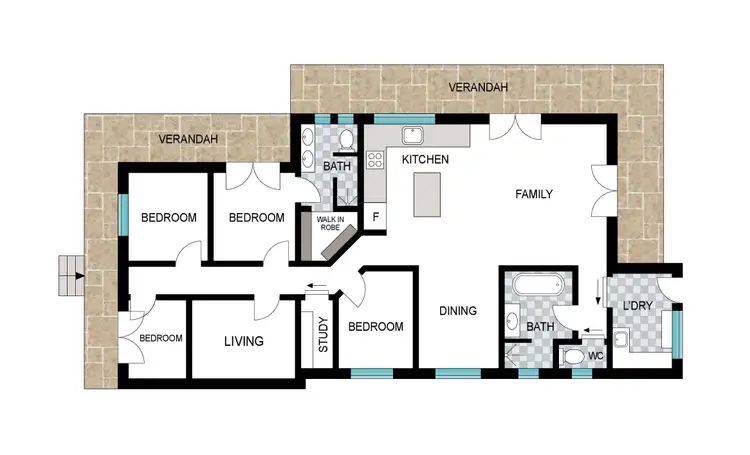 Floorplan of Homely house listing, 1 Jarrah Street, Bunbury WA 6230