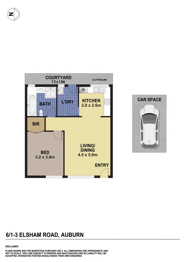 Floorplan of Homely villa listing, 6/1-3 Elsham Road, Auburn NSW 2144