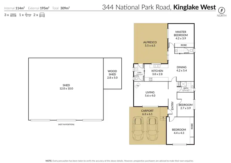 Floorplan of Homely house listing, 344 National Park Road, Kinglake West VIC 3757