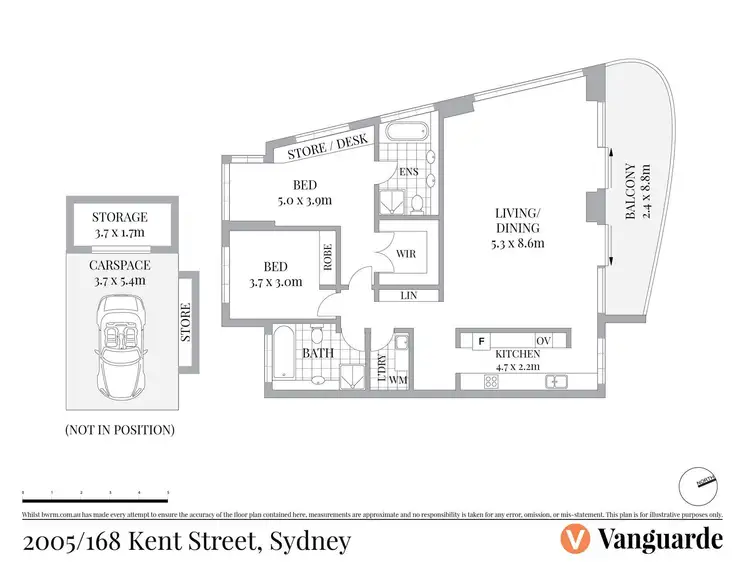 Floorplan of Homely apartment listing, 2005/168 Kent Street, Sydney NSW 2000