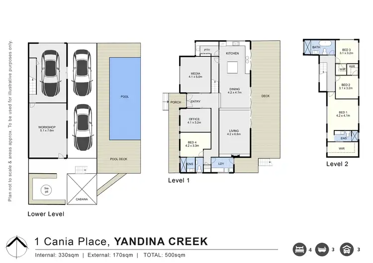 Floorplan of Homely house listing, 1 Cania Place, Yandina Creek QLD 4561