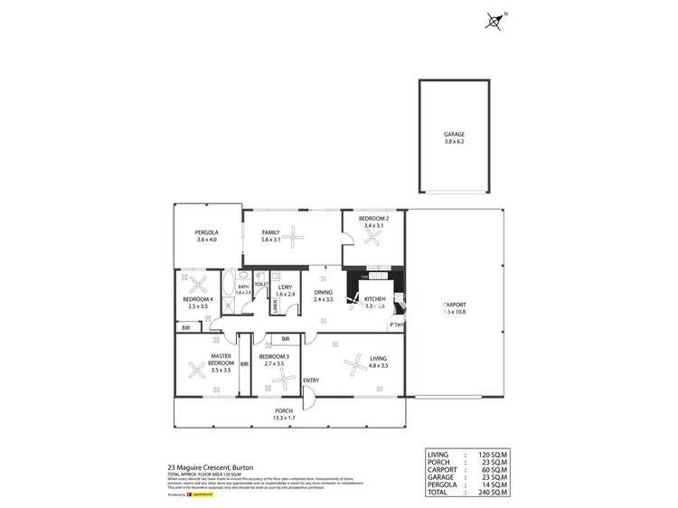 Floorplan of Homely house listing, 23 Maguire Crescent, Burton SA 5110