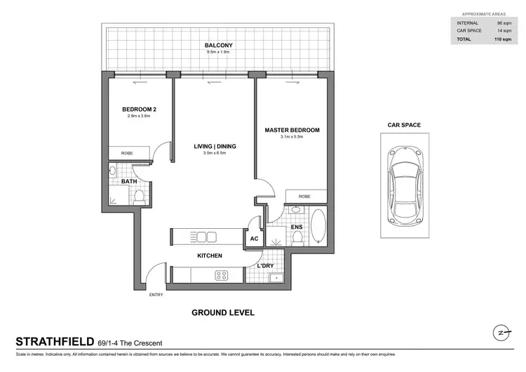 Floorplan of Homely unit listing, 69/1-4 The Crescent, Strathfield NSW 2135