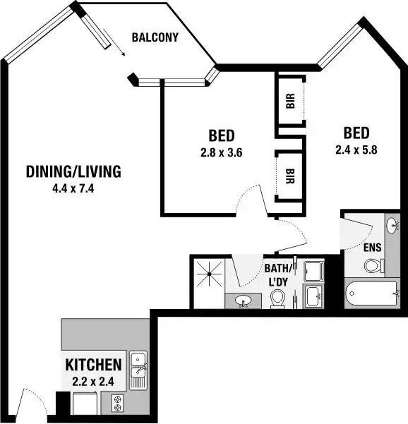Floorplan of Homely apartment listing, 1712/333 Exhibition Street, Melbourne VIC 3000