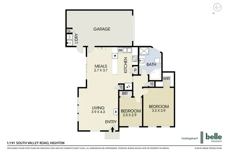 Floorplan of Homely unit listing, 1/191 South Valley Road, Highton VIC 3216