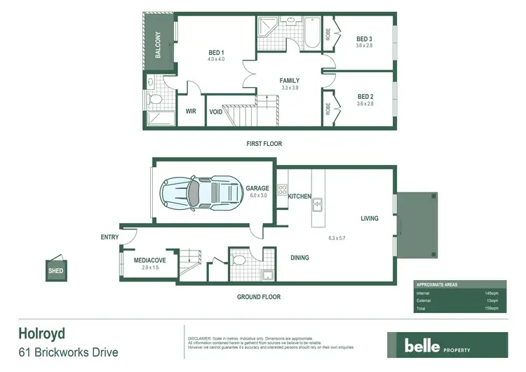 Floorplan of Homely house listing, 61 Brickworks Drive, Holroyd NSW 2142