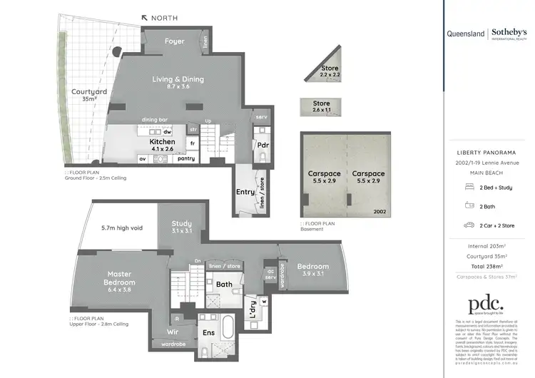 Floorplan of Homely apartment listing, 2002/1 Lennie Avenue, Main Beach QLD 4217