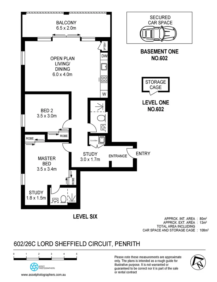 Floorplan of Homely apartment listing, 602/26C Lord Sheffield Circuit, Penrith NSW 2750