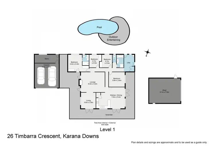 Floorplan of Homely house listing, 26 Timbarra Crescent, Karana Downs QLD 4306