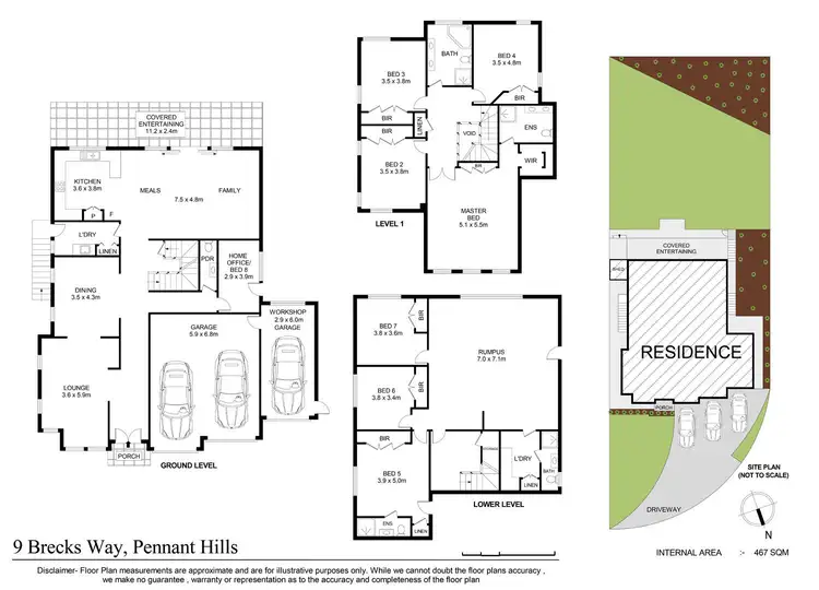 Floorplan of Homely house listing, 9 Brecks Way, Pennant Hills NSW 2120