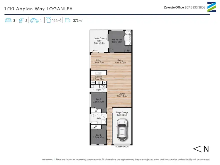 Floorplan of Homely semi-detached listing, 10 Appian Way, Loganlea QLD 4131