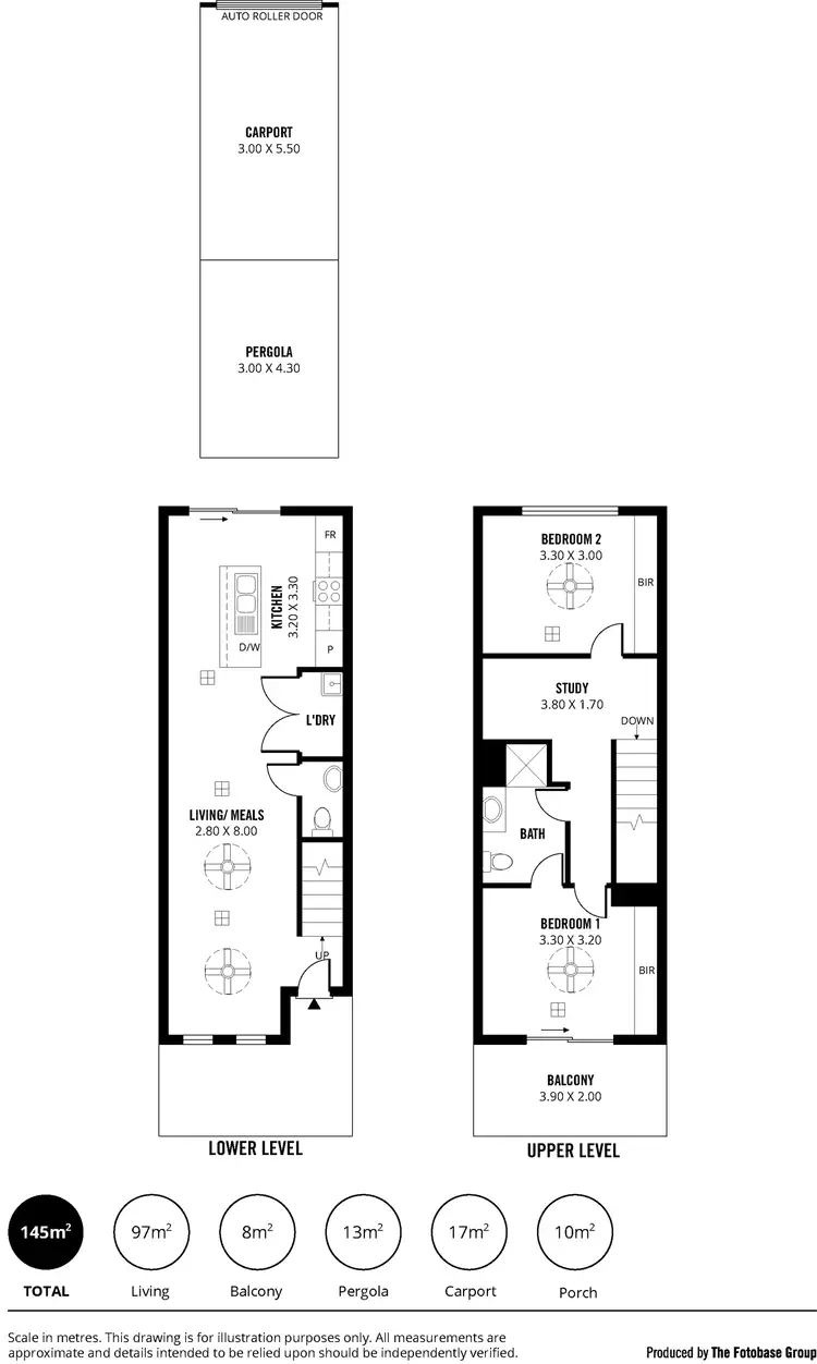 Floorplan of Homely townhouse listing, 3/16-18 Metro Parade, Mawson Lakes SA 5095