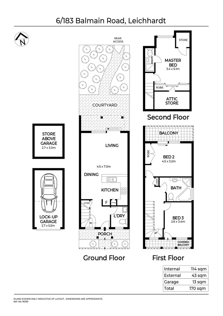 Floorplan of Homely townhouse listing, 6/183 Balmain Road, Leichhardt NSW 2040