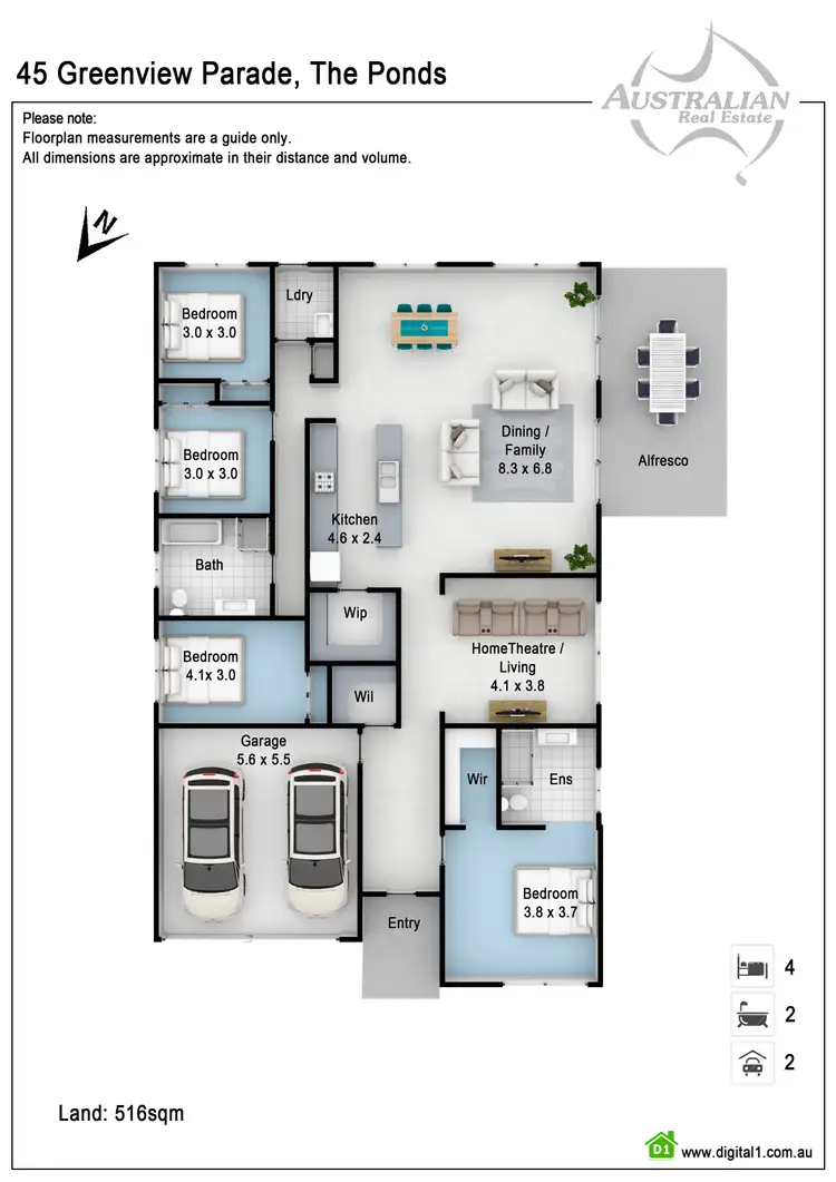 Floorplan of Homely house listing, 45 Greenview Parade, The Ponds NSW 2769