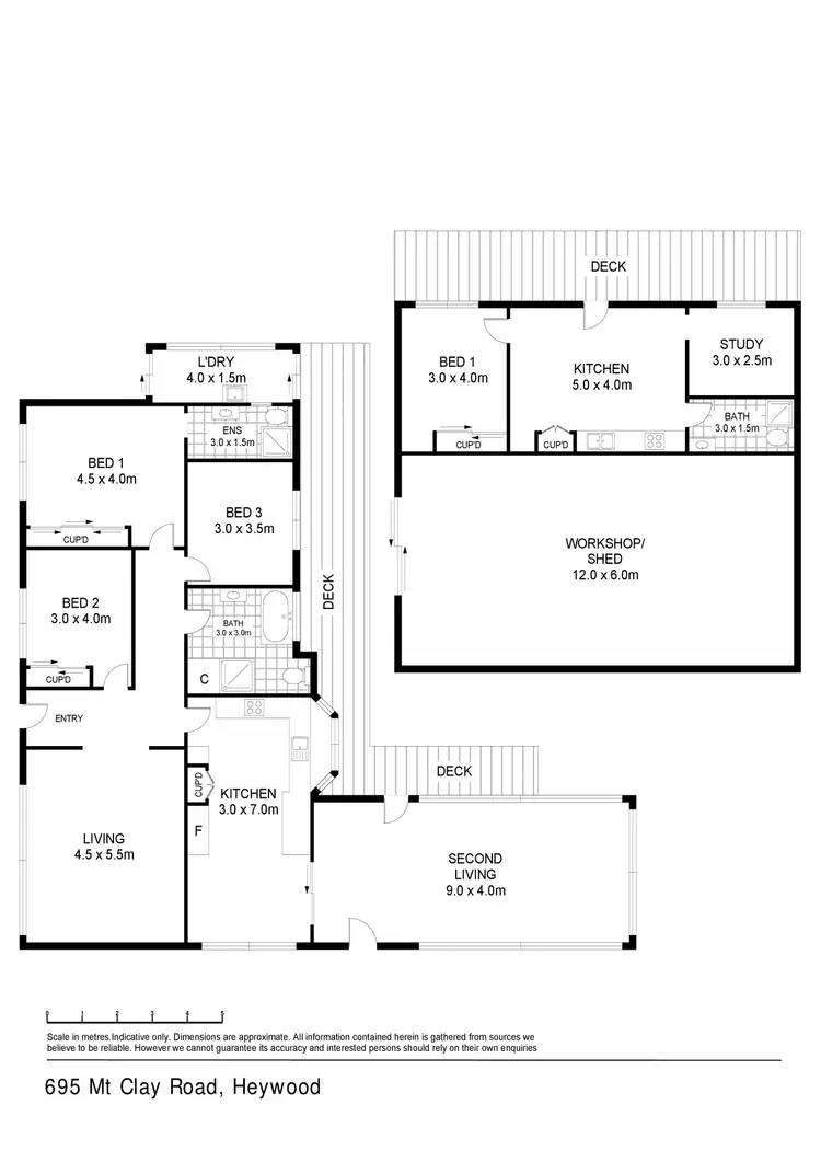 Floorplan of Homely house listing, 695 Mt Clay Road, Heywood VIC 3304