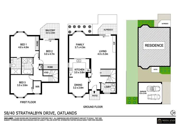Floorplan of Homely townhouse listing, 58/40 Strathalbyn Drive, Oatlands NSW 2117