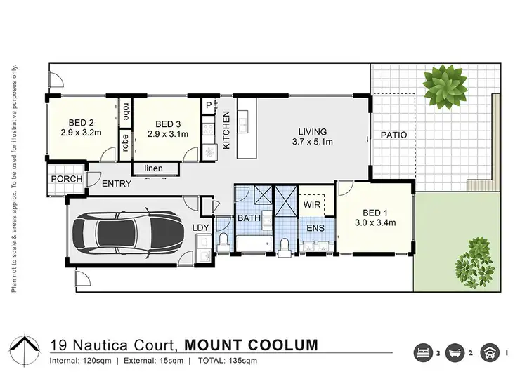 Floorplan of Homely house listing, 19 Nautica Circuit, Mount Coolum QLD 4573