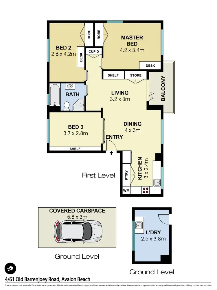 Floorplan of Homely unit listing, 4/61 Old Barrenjoey Road, Avalon Beach NSW 2107