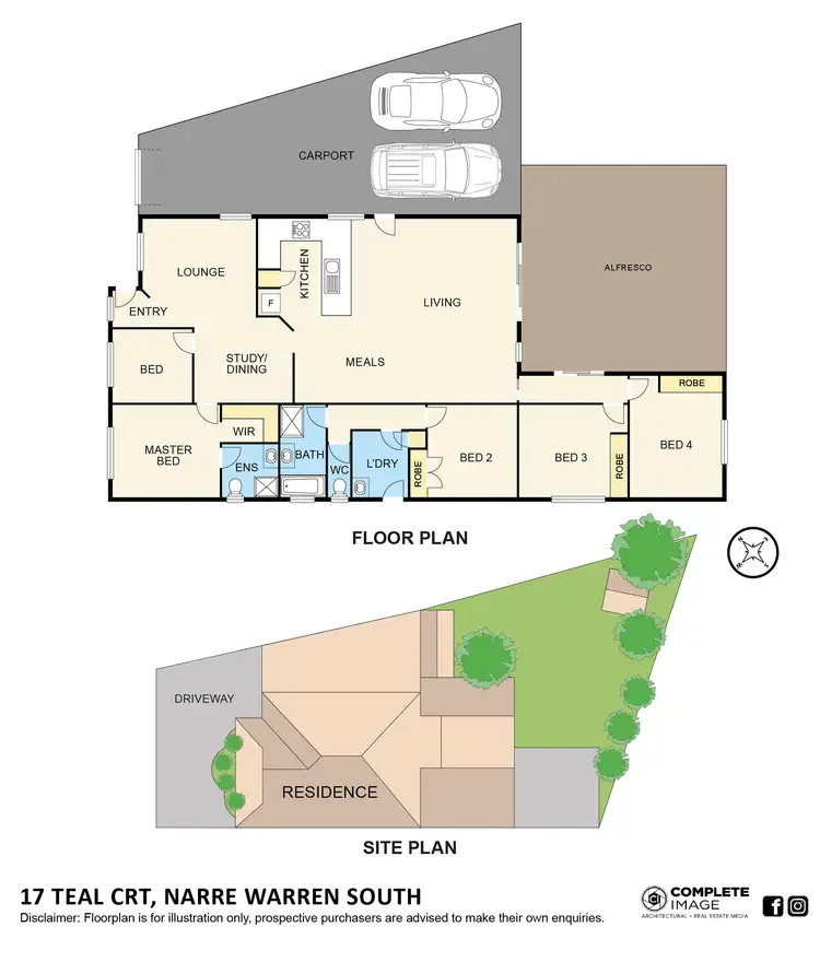 Floorplan of Homely house listing, 17 Teal Court, Narre Warren South VIC 3805