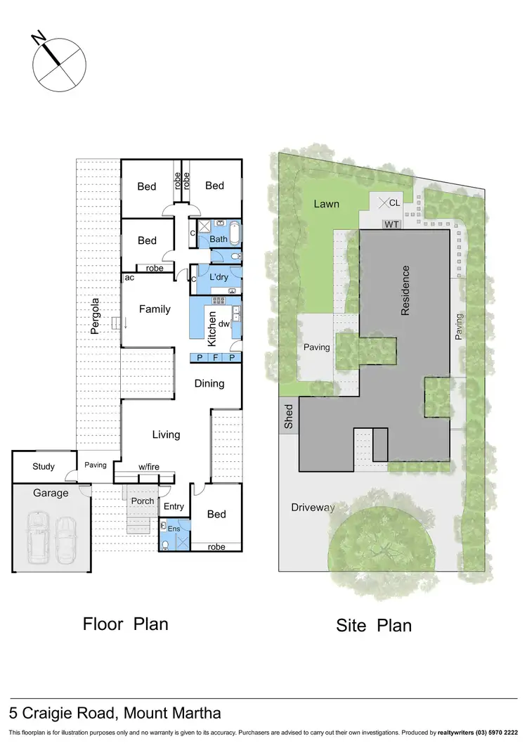 Floorplan of Homely house listing, 5 Craigie Road, Mount Martha VIC 3934