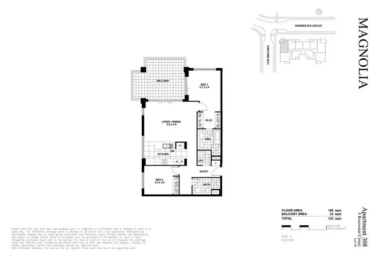 Floorplan of Homely apartment listing, 308/4 Rosewater Circuit, Breakfast Point NSW 2137