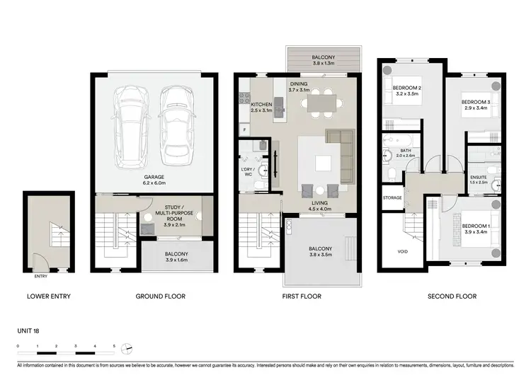 Floorplan of Homely townhouse listing, 18/345 Mirrabei Drive, Moncrieff ACT 2914