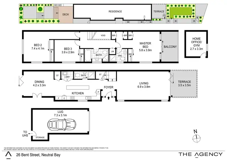 Floorplan of Homely semi-detached listing, 26 Bent Street, Neutral Bay NSW 2089