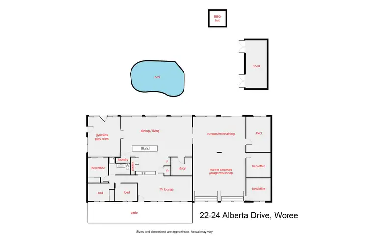 Floorplan of Homely house listing, 22-24 Alberta Drive, Woree QLD 4868