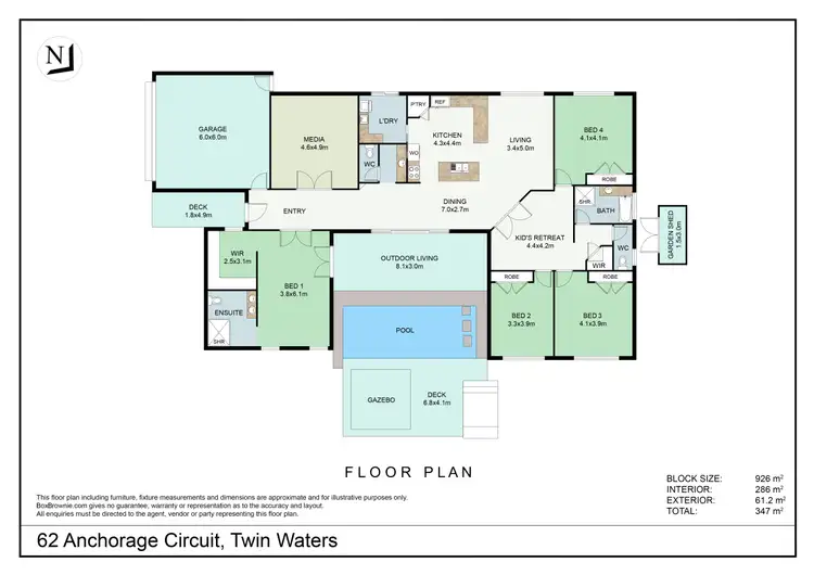Floorplan of Homely house listing, 62 Anchorage Circuit, Twin Waters QLD 4564
