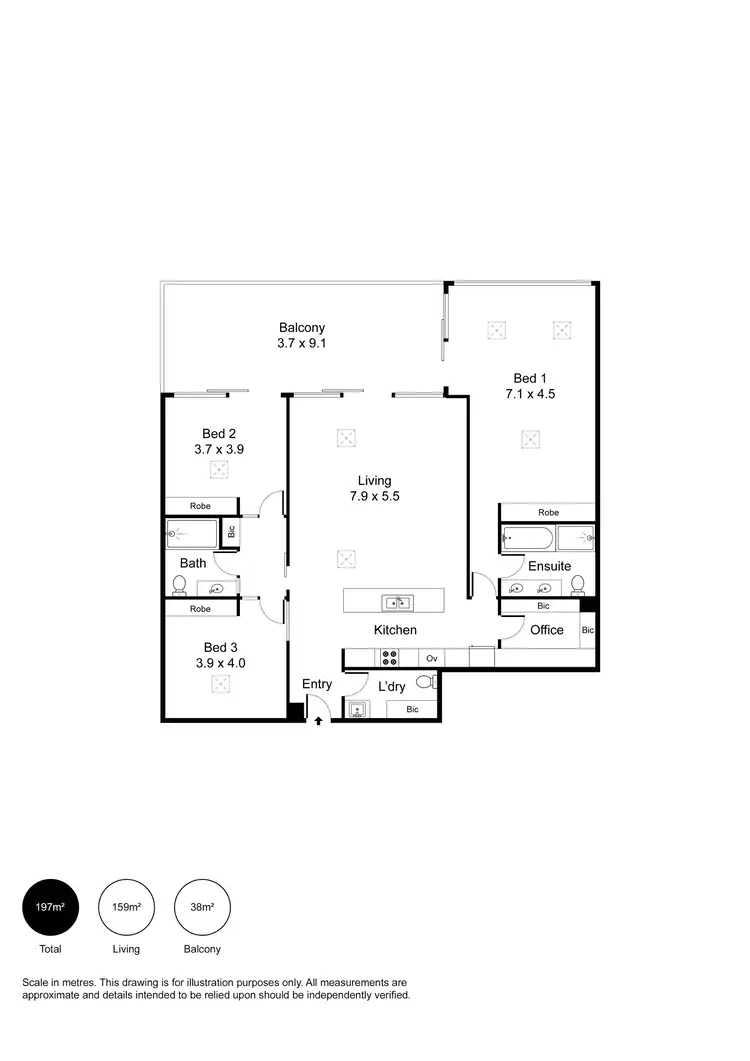 Floorplan of Homely apartment listing, Level 7/706/15 Vaughan Place, Adelaide SA 5000