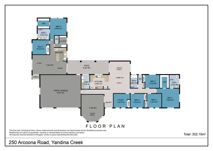 Floorplan of Homely house listing, 250 Arcoona Road, Yandina Creek QLD 4561