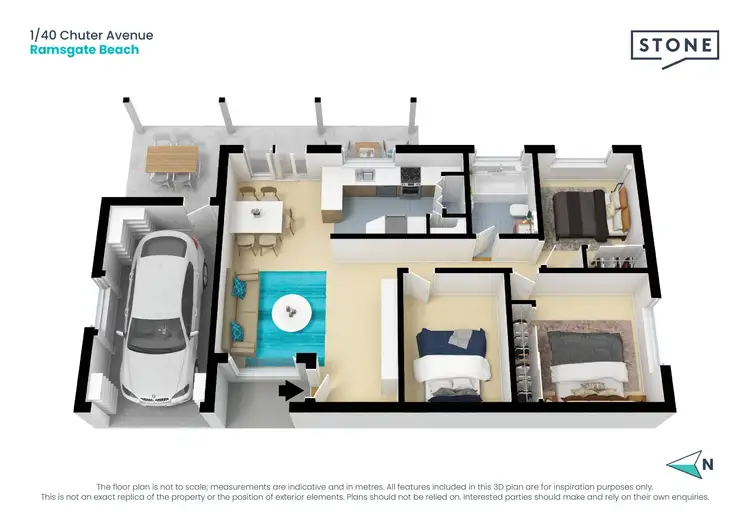 Floorplan of Homely villa listing, 1/40 Chuter Avenue, Ramsgate Beach NSW 2217