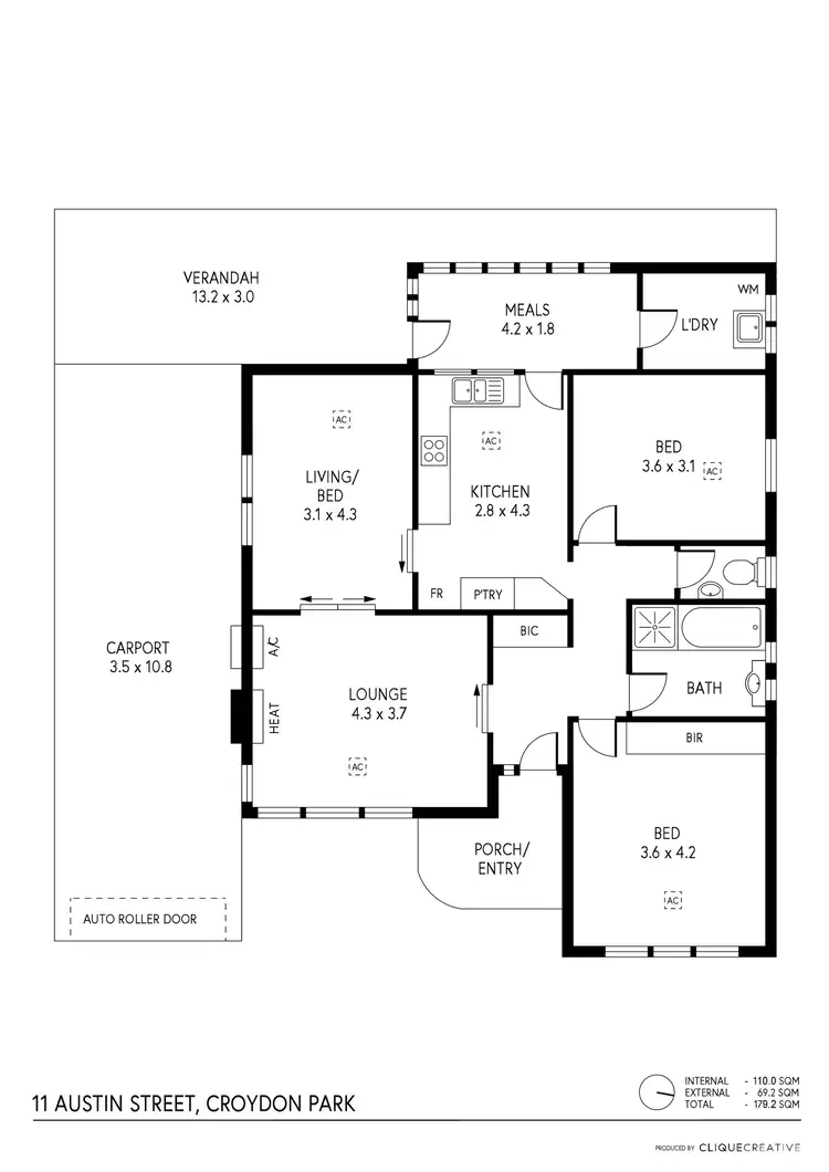 Floorplan of Homely house listing, 11 Austin Street, Croydon Park SA 5008