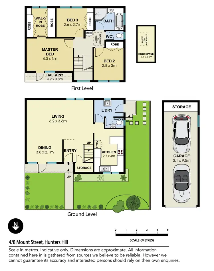 Floorplan of Homely townhouse listing, 4/8 Mount Street, Hunters Hill NSW 2110