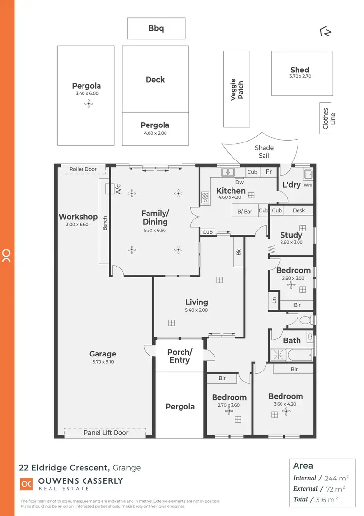 Floorplan of Homely house listing, 22 Eldridge Crescent, Grange SA 5022