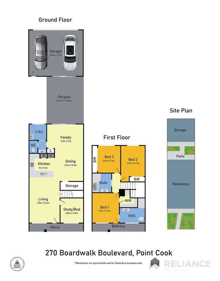 Floorplan of Homely townhouse listing, 270 Boardwalk Boulevard, Point Cook VIC 3030