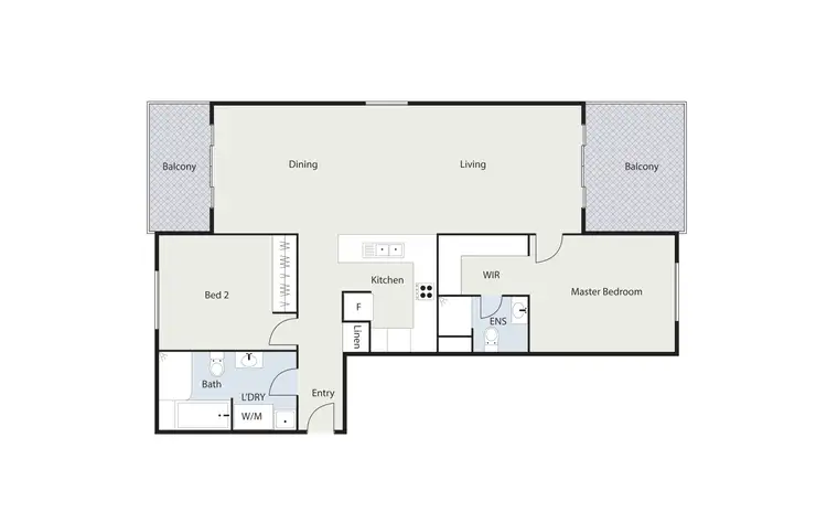 Floorplan of Homely apartment listing, 50/14 National Circuit, Barton ACT 2600