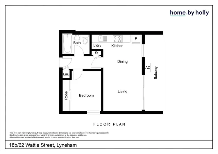 Floorplan of Homely unit listing, 18b/62 Wattle Street, Lyneham ACT 2602