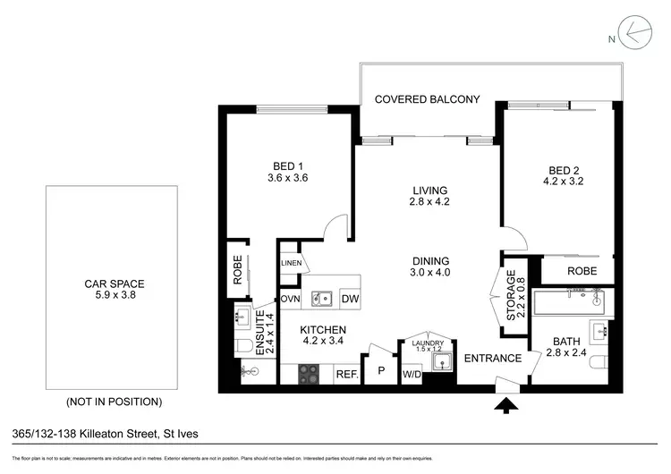 Floorplan of Homely apartment listing, 365/132-138 Killeaton Street, St Ives NSW 2075