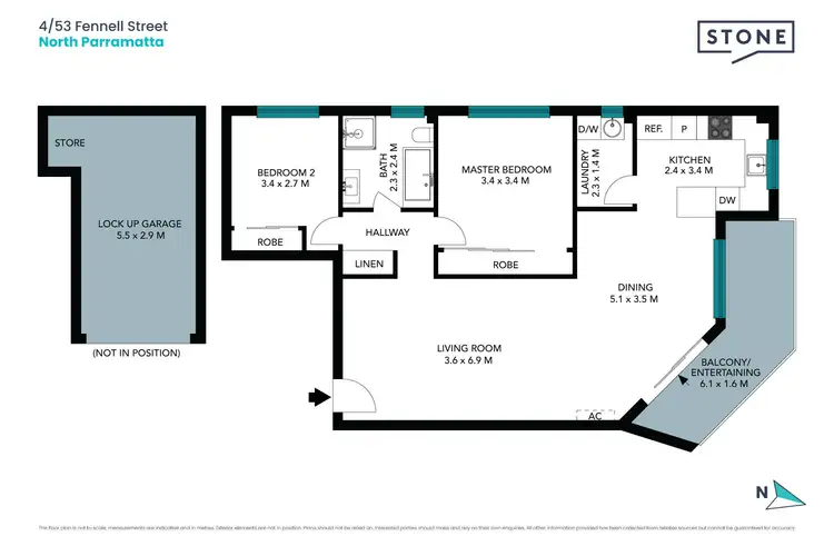 Floorplan of Homely apartment listing, 4/53 Fennell Street, North Parramatta NSW 2151