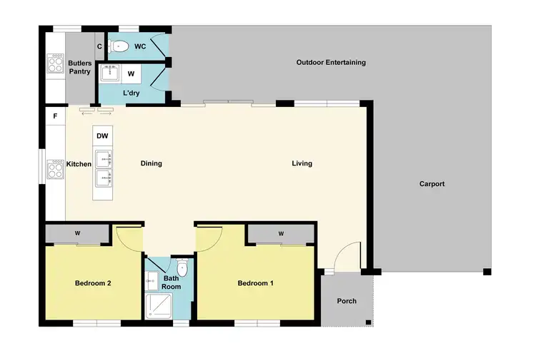 Floorplan of Homely house listing, 14 Spring Street, Maryborough VIC 3465