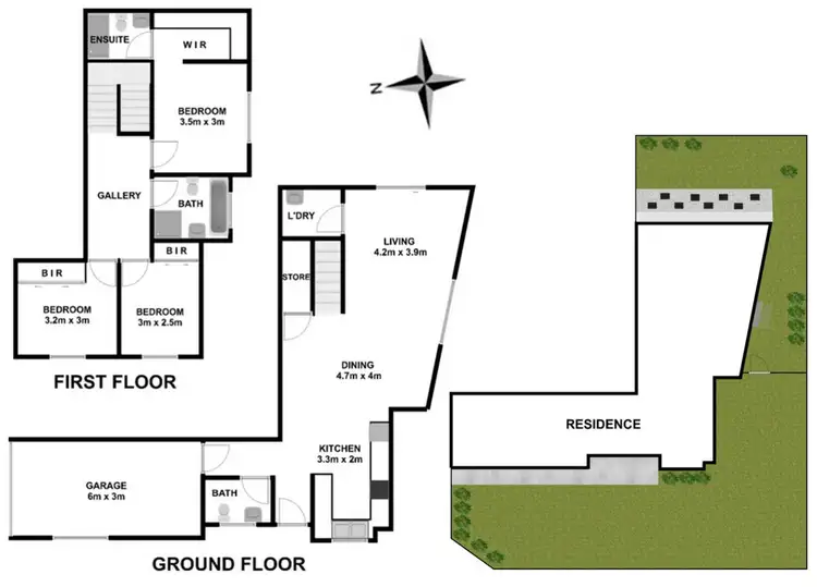Floorplan of Homely townhouse listing, 1/401-403 Wentworth Avenue, Toongabbie NSW 2146