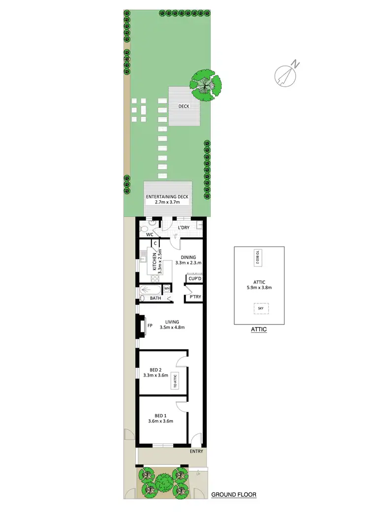 Floorplan of Homely house listing, 23 Edwin Street, Tempe NSW 2044