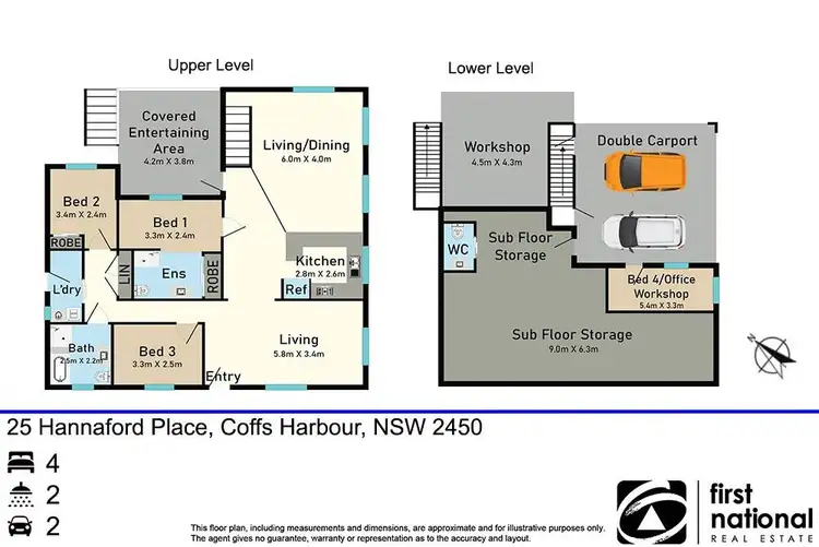 Floorplan of Homely house listing, 25 Hannaford Place, Coffs Harbour NSW 2450