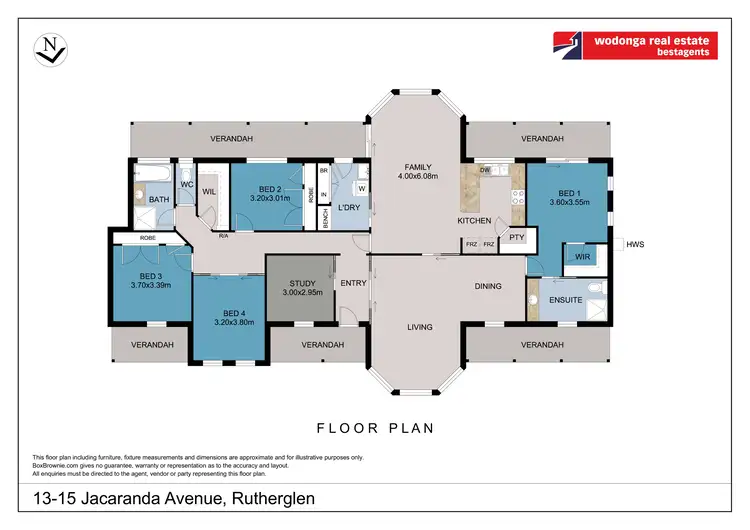 Floorplan of Homely house listing, 13 - 15 Jacaranda Avenue, Rutherglen VIC 3685