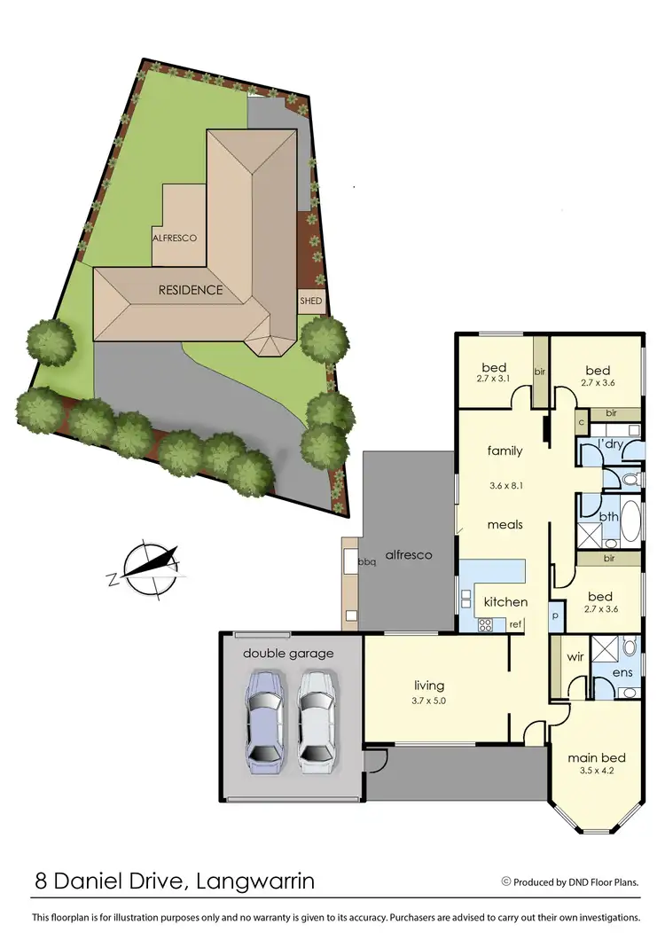 Floorplan of Homely house listing, 8 Daniel Drive, Langwarrin VIC 3910