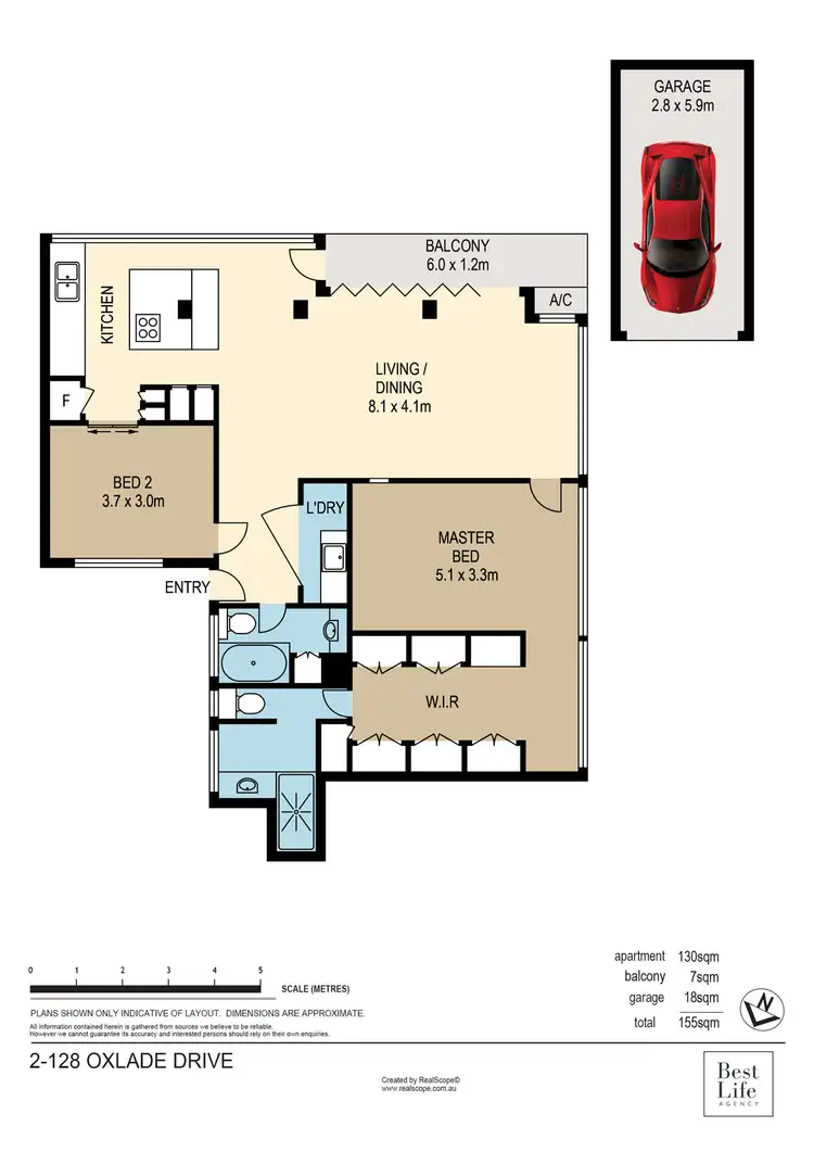 Floorplan of Homely apartment listing, 2/128 Oxlade Drive, New Farm QLD 4005